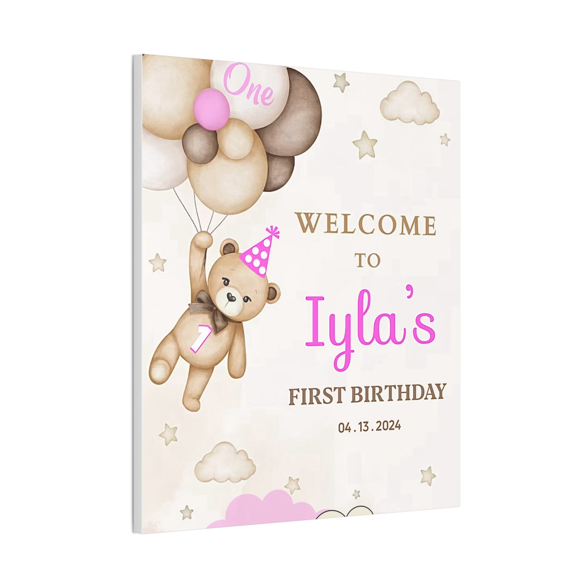 Baby birthday welcome board 0.75"