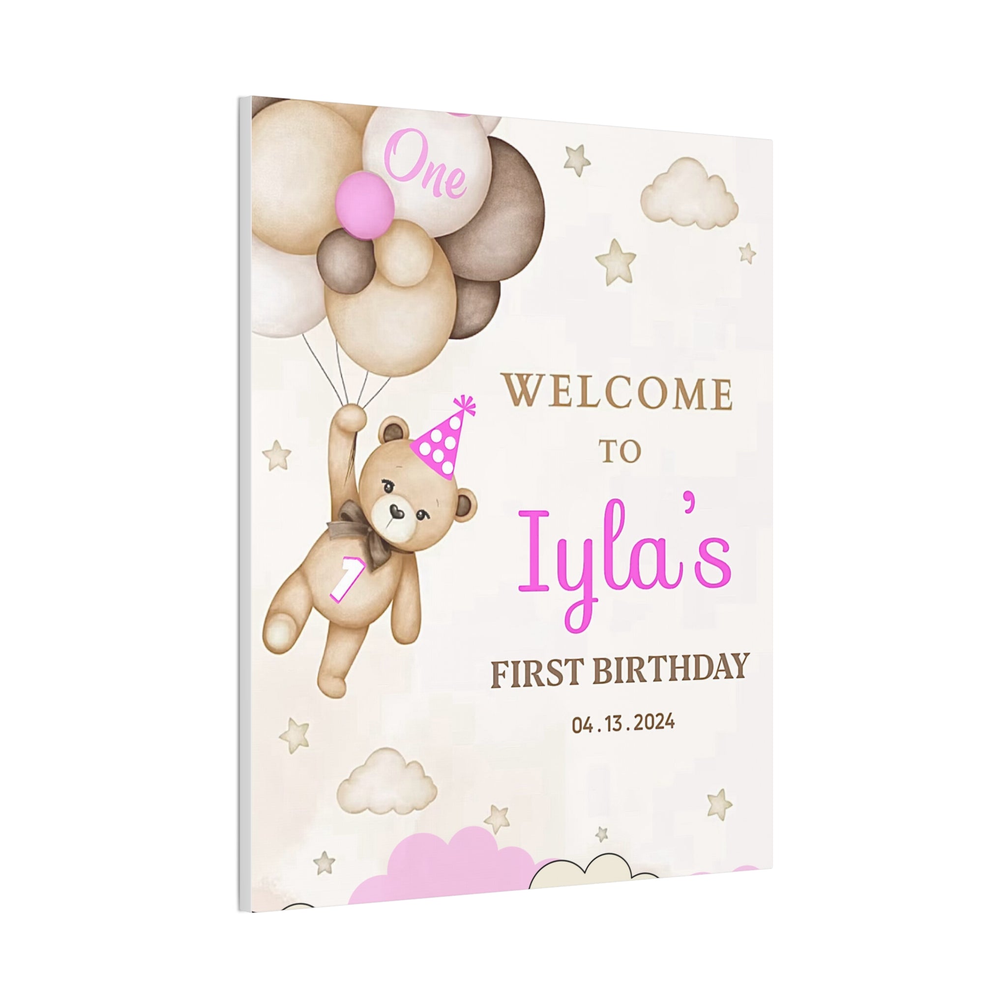 Baby birthday welcome board 0.75"