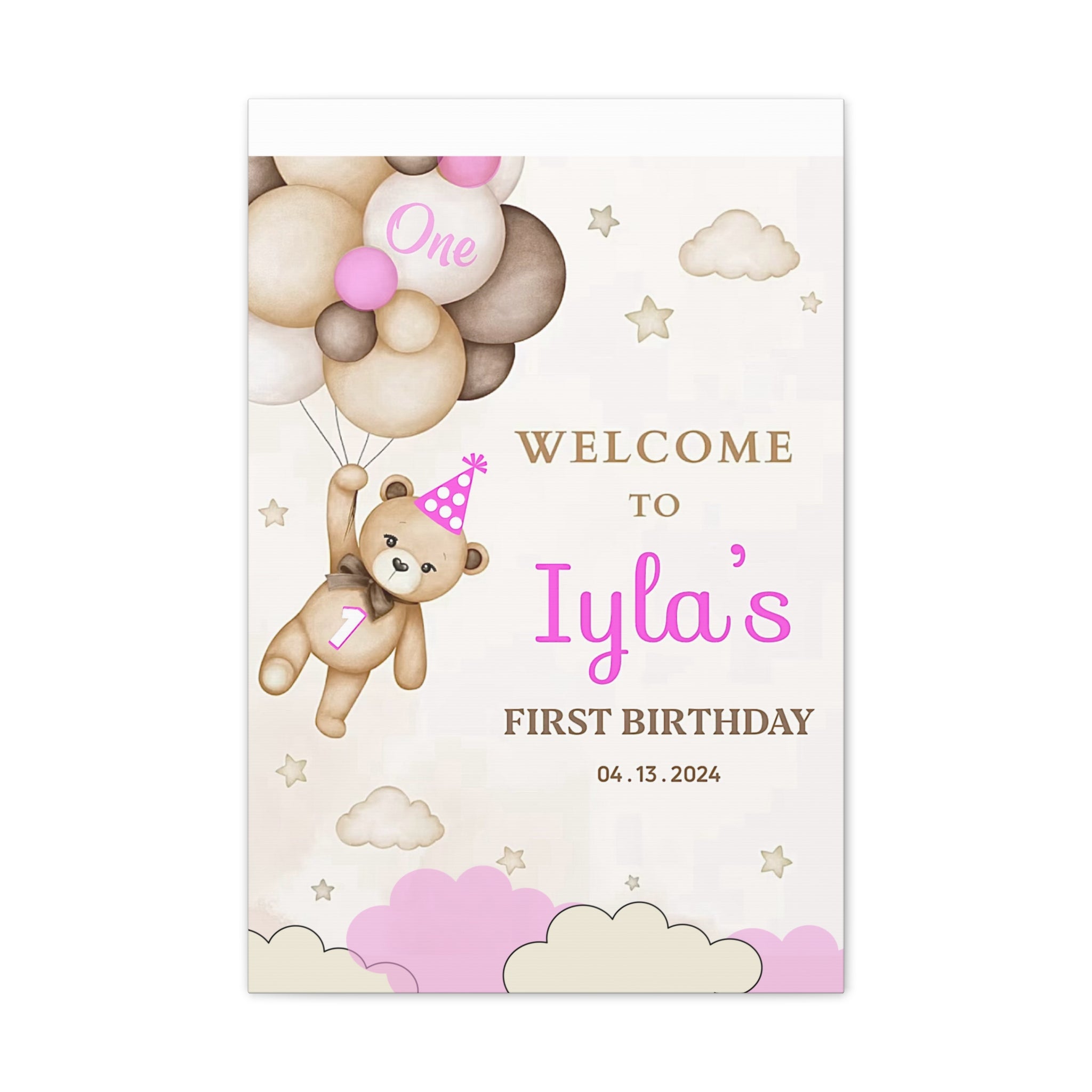 Baby birthday welcome board 0.75"