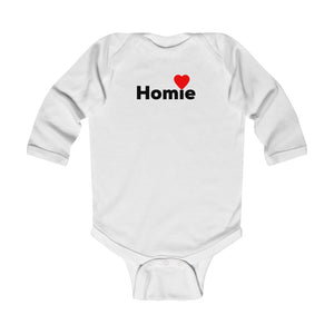 "Homie" Long Sleeve Baby Onesie
