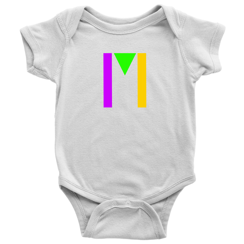 "M" Initial Baby Onesie