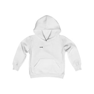 White "143" Youth Hoodie