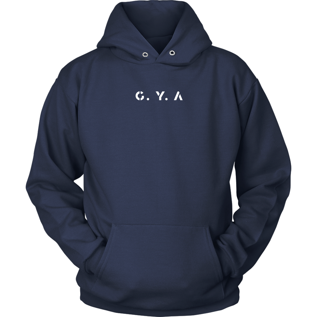 White G.Y.A Adult Hoodie