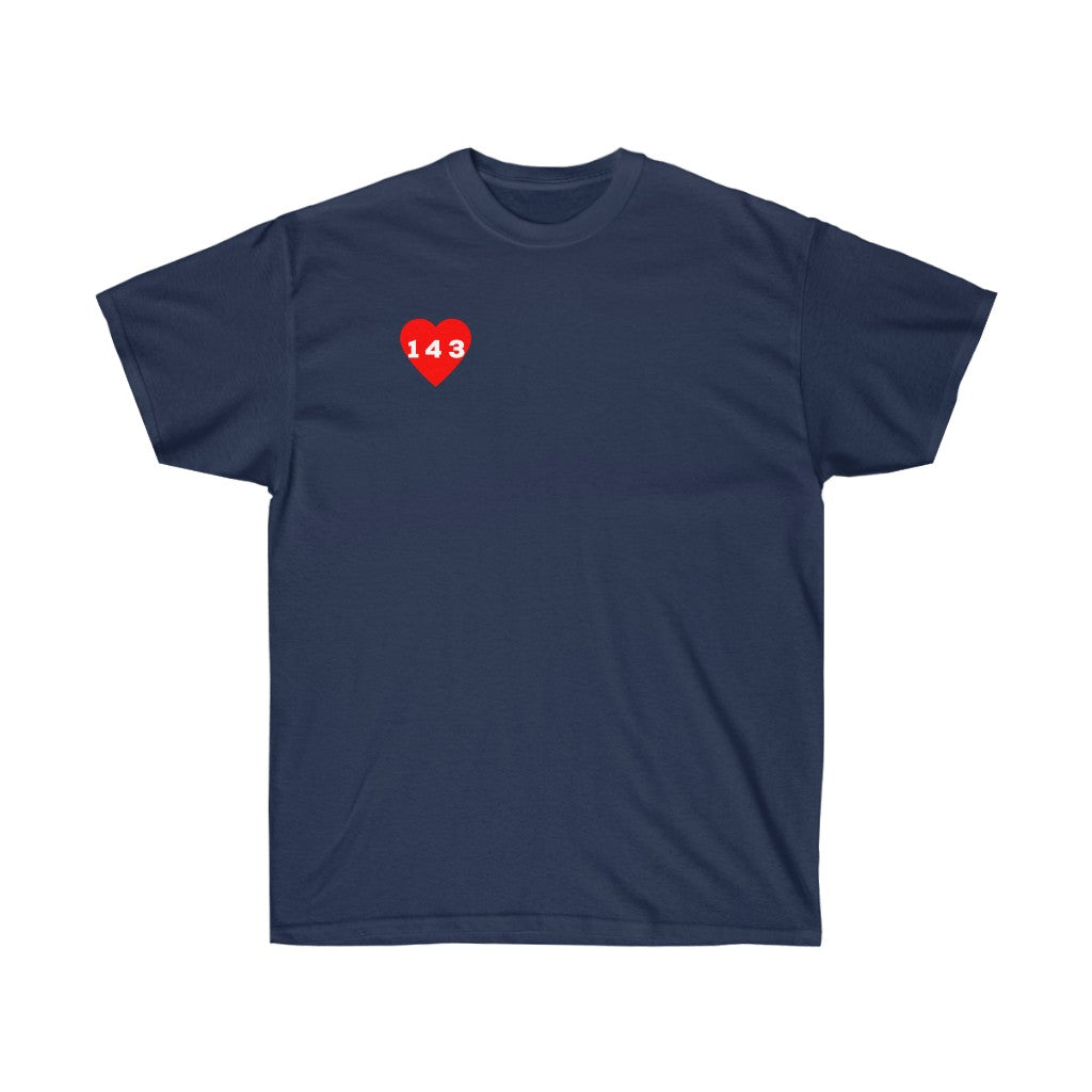 Red "143" Adult T-shirt