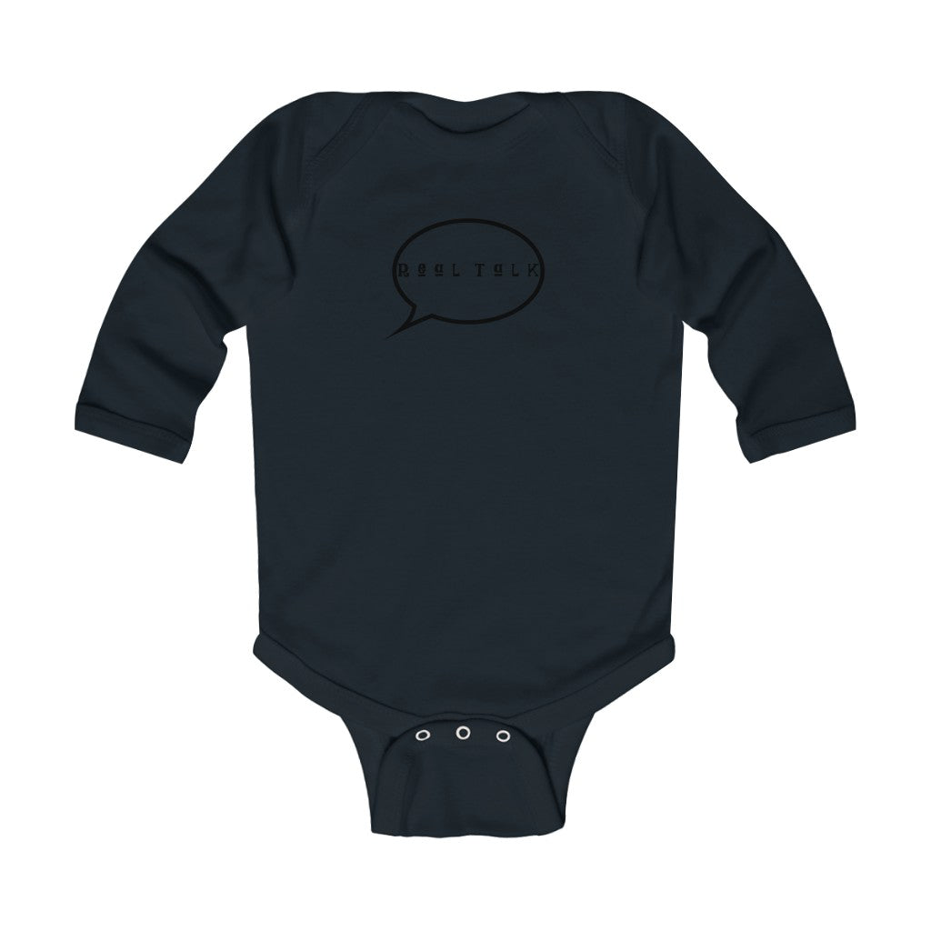 "Real Talk" Long Sleeve Baby Onesie