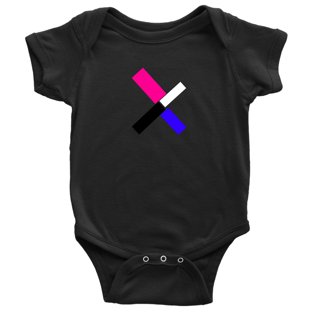 "X" Initial Baby Onesie