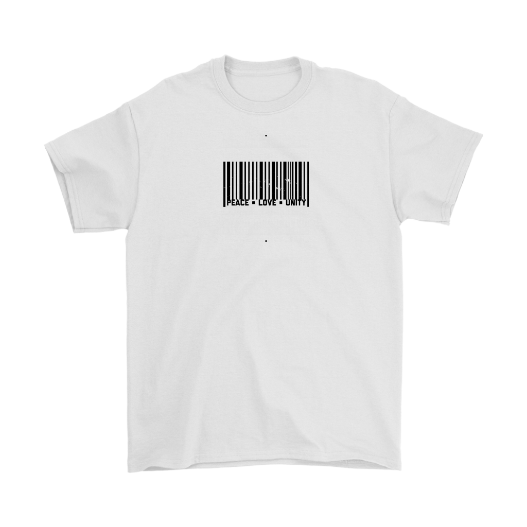 Peace-Love-Unity Barcode Adult T-shirt