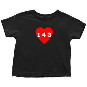 Red "143" Toddler T-shirt