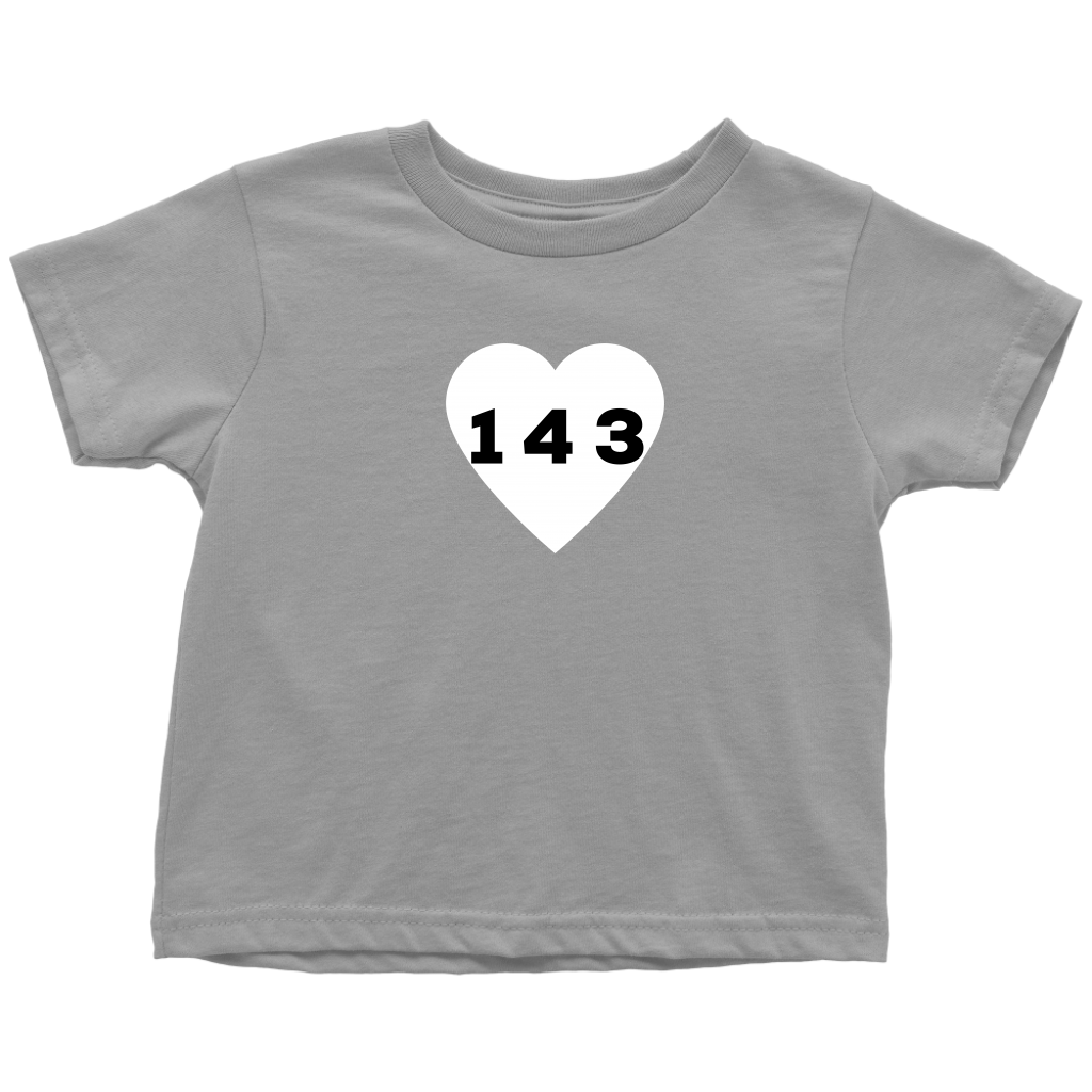 White "143" Toddler T-shirt