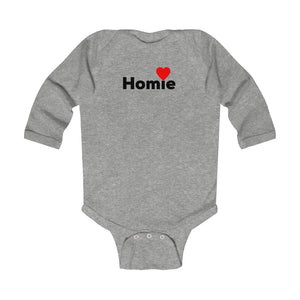 "Homie" Long Sleeve Baby Onesie