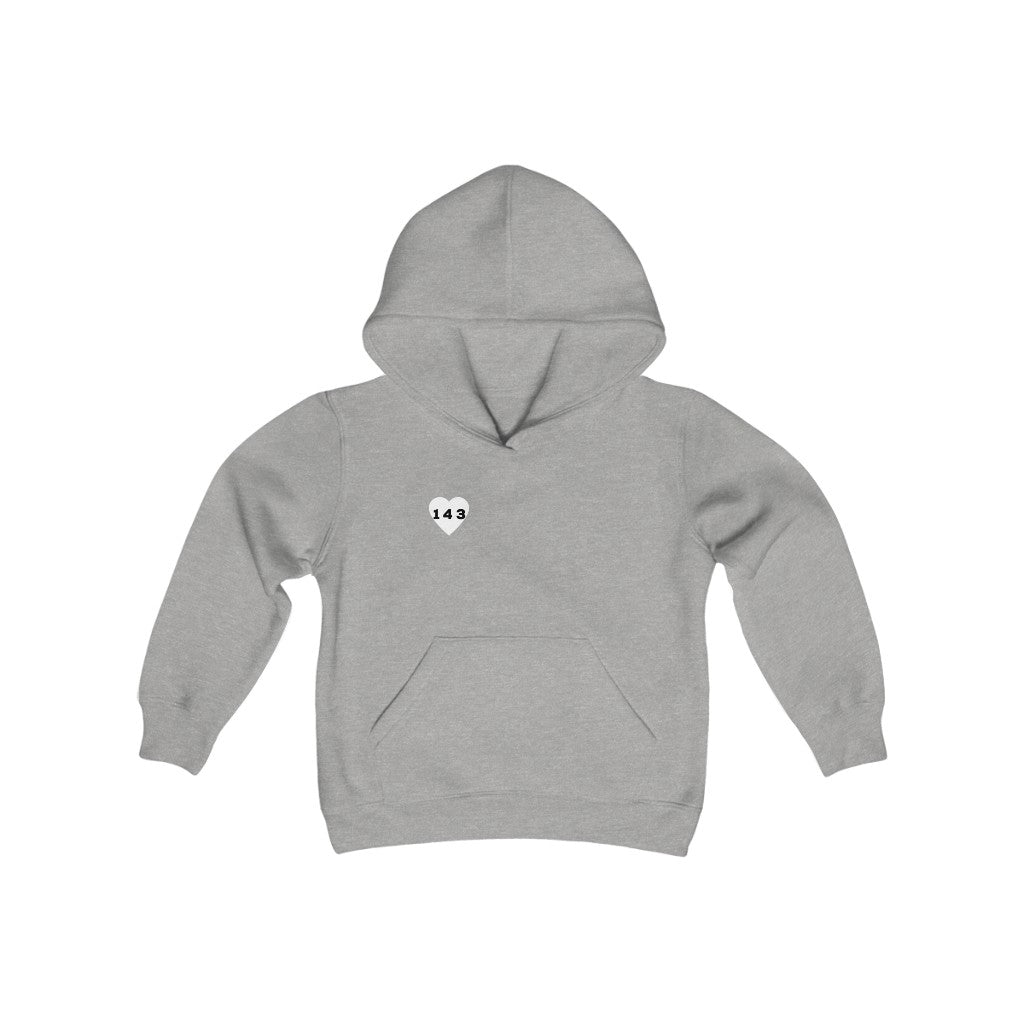 White "143" Youth Hoodie