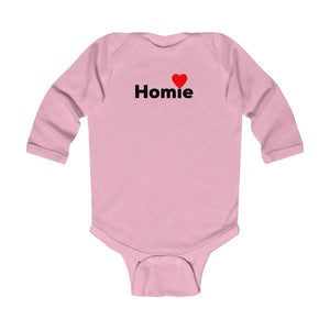 "Homie" Long Sleeve Baby Onesie