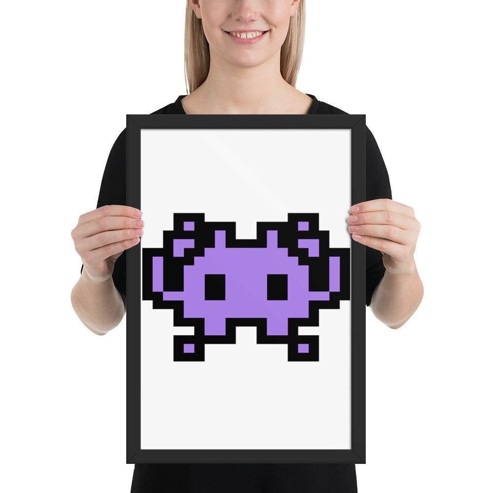 Space Invader Framed Popster