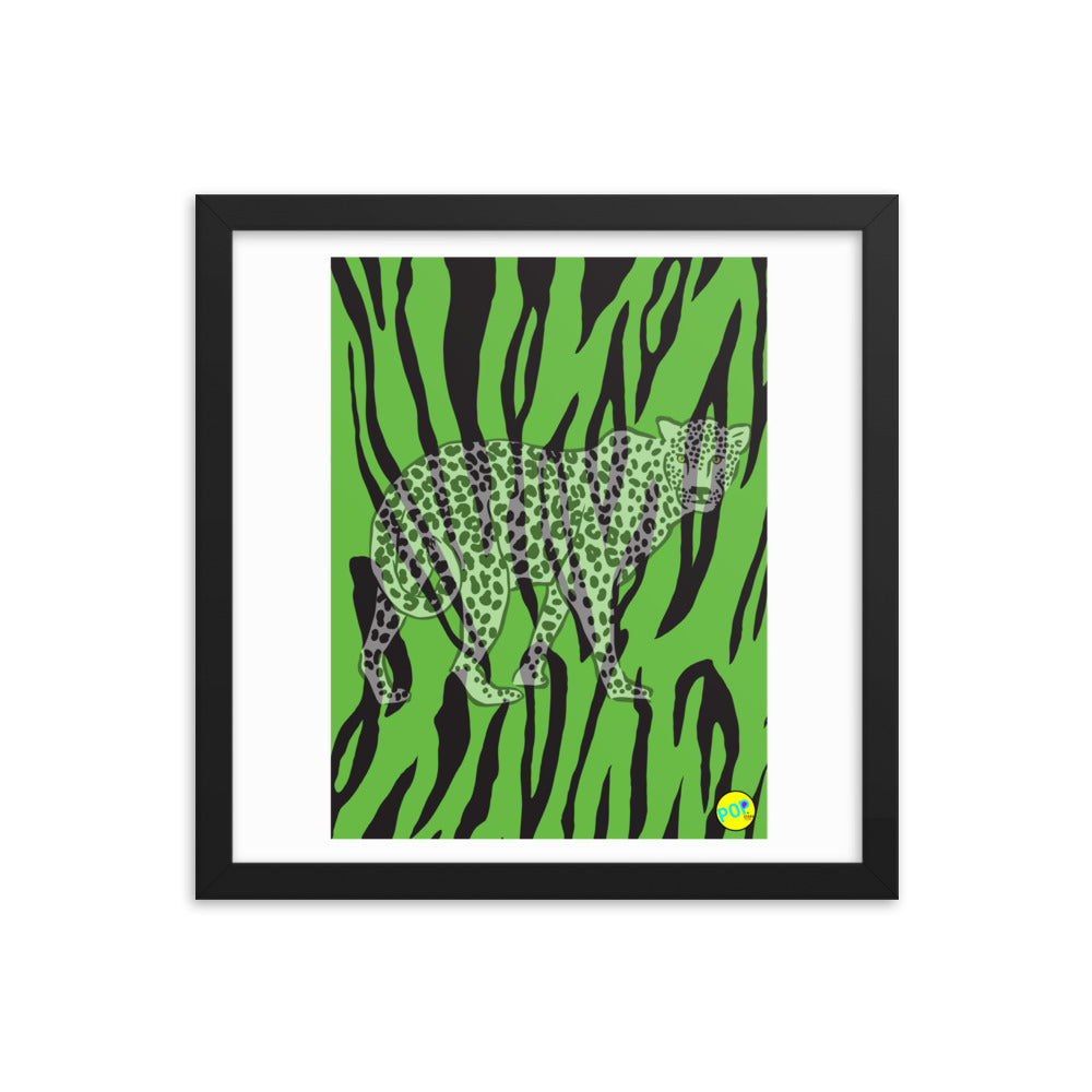 Leopard Illusion Framed Popster