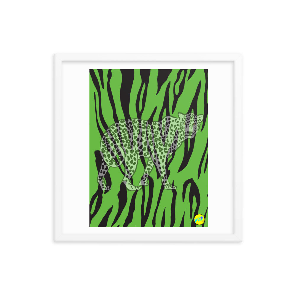 Leopard Illusion Framed Popster
