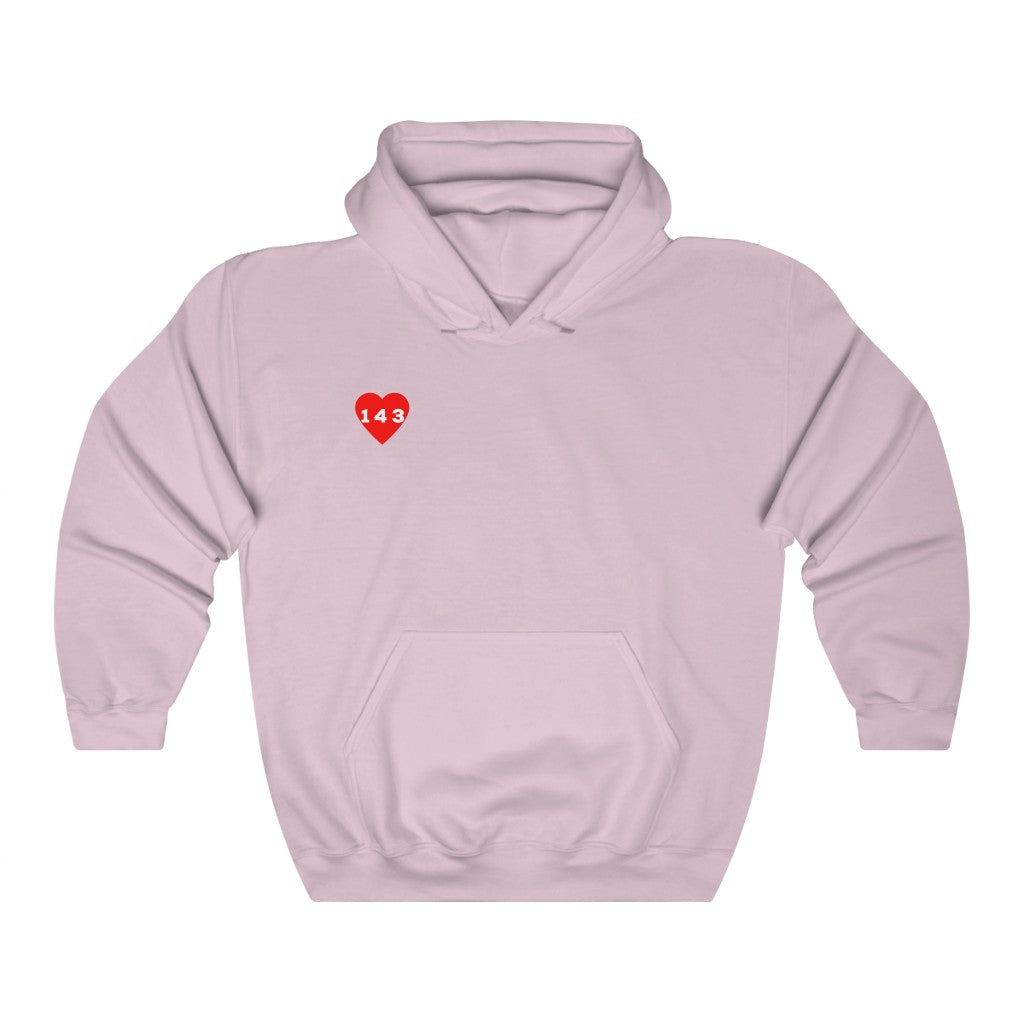 Red "143" Adult Hoodie