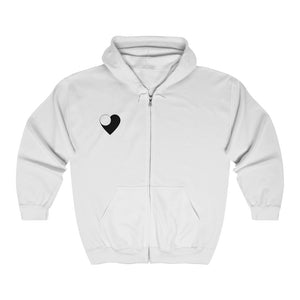 Light Heart Zip Adult Hoodie