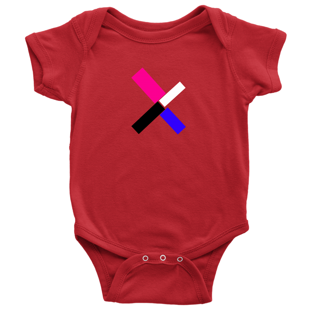 "X" Initial Baby Onesie