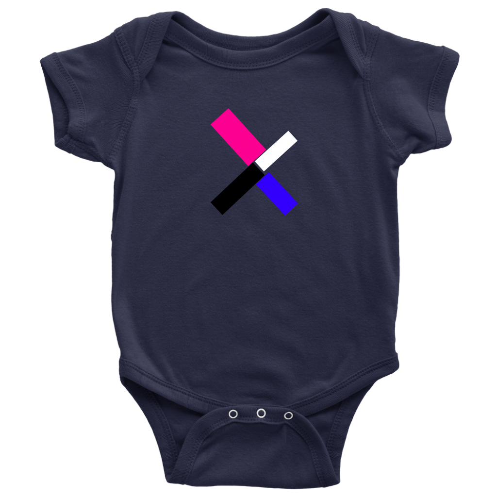 "X" Initial Baby Onesie