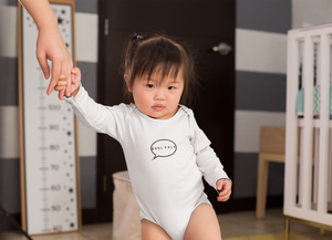 "Real Talk" Long Sleeve Baby Onesie