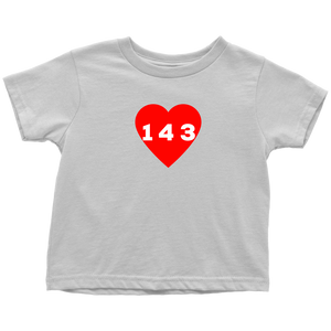 Red "143" Toddler T-shirt