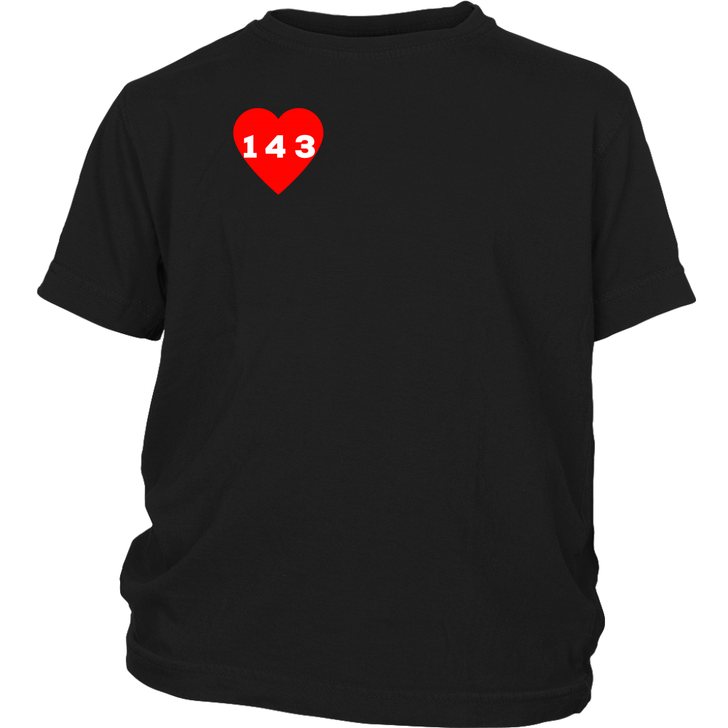 "143" Youth T-shirt -Red