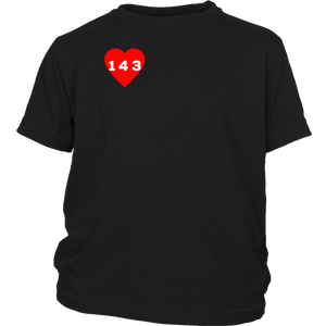 "143" Youth T-shirt -Red