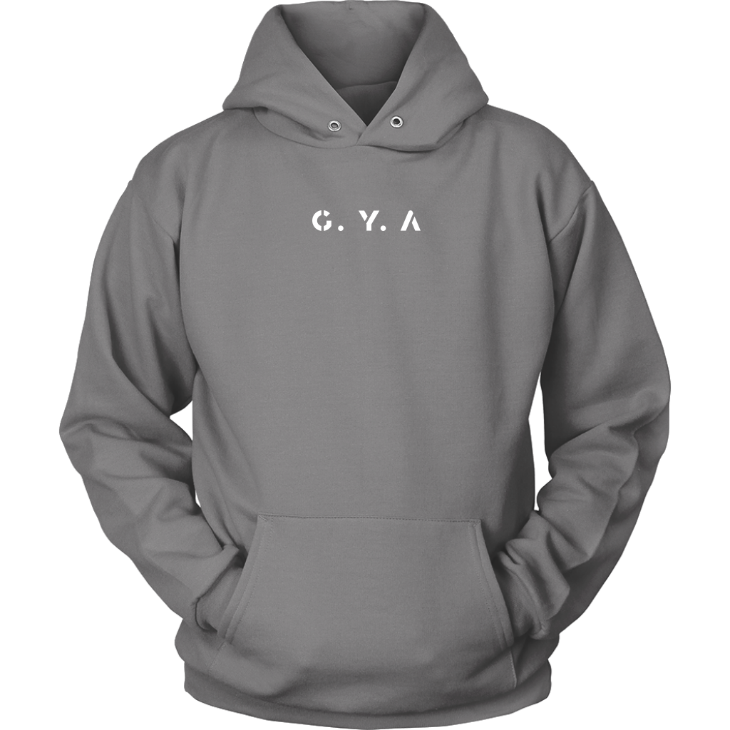 White G.Y.A Adult Hoodie